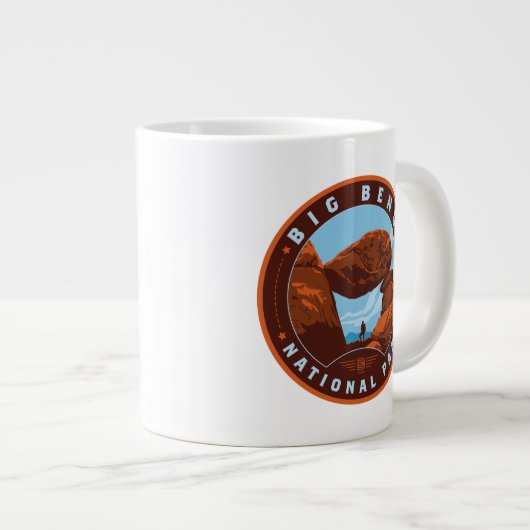 Nationalpark Big Bend Jumbo-Tasse (Vorderseite Rechts)