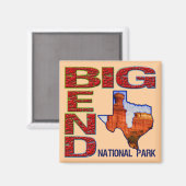 Nationalpark Big Bend Magnet (Vorderseite/Rückseite)