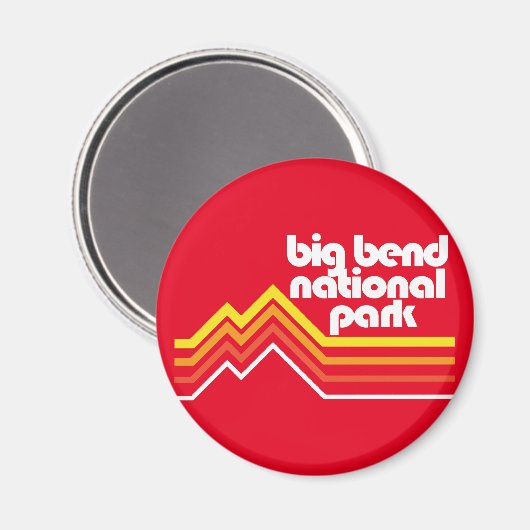Nationalpark Big Bend Magnet (Vorderseite/Rückseite)