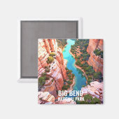 Nationalpark Big Bend Magnet (Vorderseite/Rückseite)