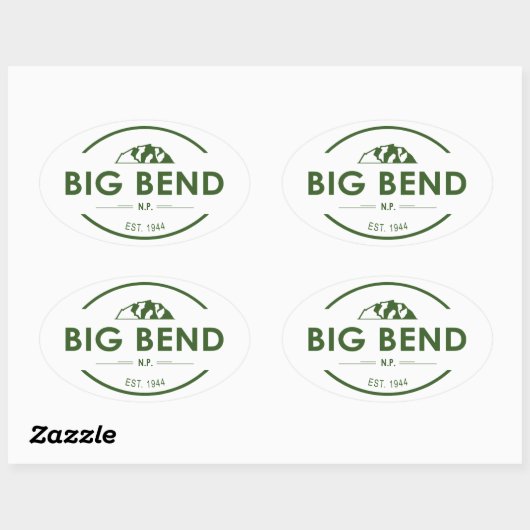 Nationalpark Big Bend Ovaler Aufkleber (Blatt)