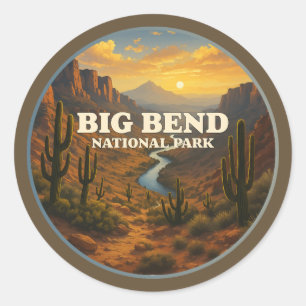 Nationalpark Big Bend Runder Aufkleber