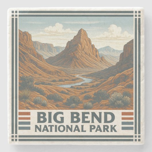 Nationalpark Big Bend Steinuntersetzer (Vorderseite)