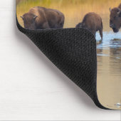 Nationalpark Bison River Crossing Yellowstone Mousepad (Ecke)