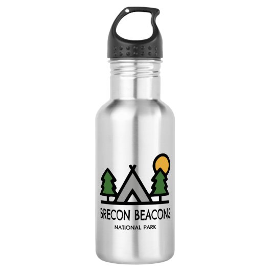 Nationalpark Brecon Beacons Edelstahlflasche (Vorderseite)