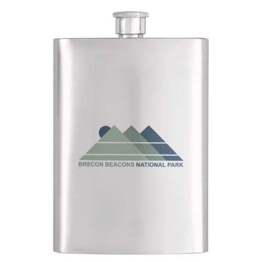 Nationalpark Brecon Beacons Flachmann (Vorderseite)