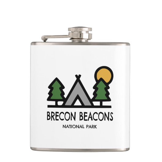 Nationalpark Brecon Beacons Flachmann (Vorderseite)