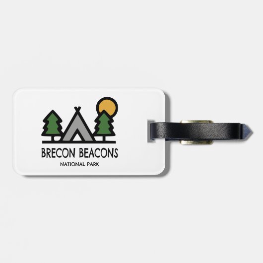 Nationalpark Brecon Beacons Gepäckanhänger (Rückseite horizontal)