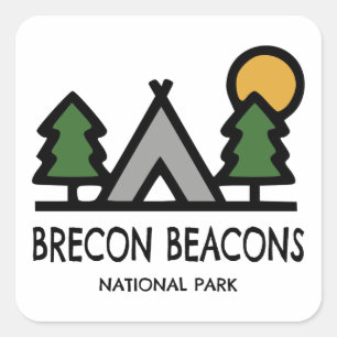 Nationalpark Brecon Beacons Quadratischer Aufkleber