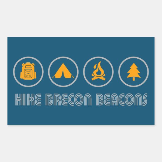 Nationalpark Brecon Beacons Rechteckiger Aufkleber (Vorderseite)