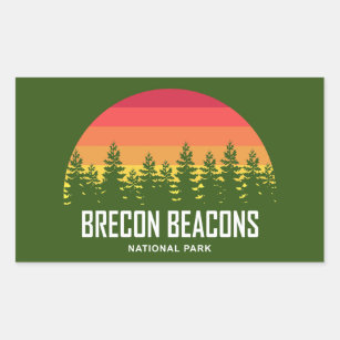 Nationalpark Brecon Beacons Rechteckiger Aufkleber