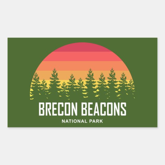 Nationalpark Brecon Beacons Rechteckiger Aufkleber (Vorderseite)