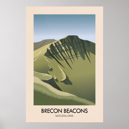 Nationalpark Brecon Beacons Reiseplakat Poster (Vorne)
