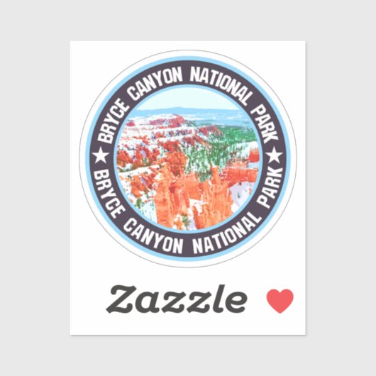 Nationalpark Bryce Canyon Aufkleber (Blatt)