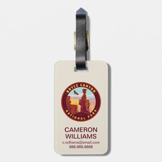 Nationalpark Bryce Canyon Gepäckanhänger (Rückseite vertikal)