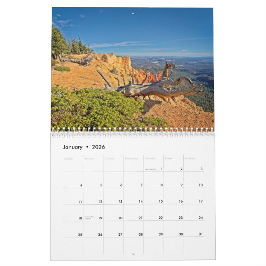 Nationalpark Bryce Canyon Kalender (Jan 2026)