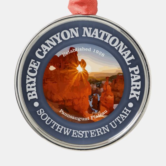 Nationalpark Bryce Canyon Ornament Aus Metall (Vorne)