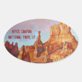 Nationalpark Bryce Canyon Ovaler Aufkleber (Vorderseite)