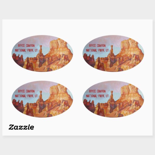 Nationalpark Bryce Canyon Ovaler Aufkleber (Blatt)