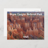 Nationalpark Bryce Canyon Postkarte (Vorne/Hinten)