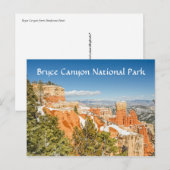 Nationalpark Bryce Canyon Postkarte (Vorne/Hinten)