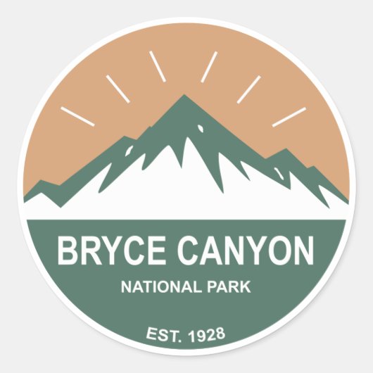 Nationalpark Bryce Canyon Runder Aufkleber (Vorderseite)