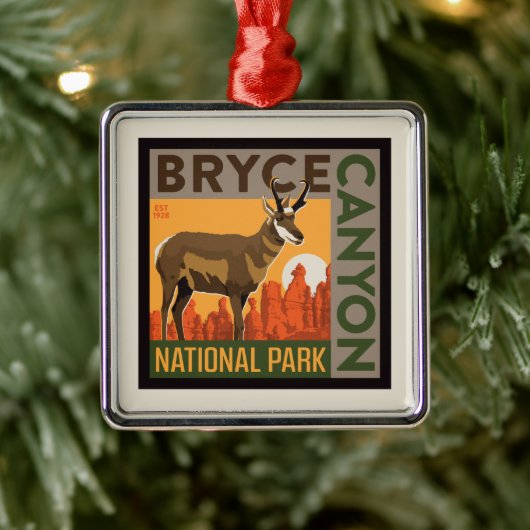 Nationalpark Bryce Canyon | Utah Ornament Aus Metall (Baum)