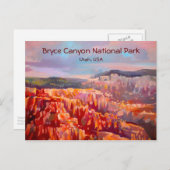 Nationalpark Bryce Canyon, Utah Postkarte (Vorne/Hinten)