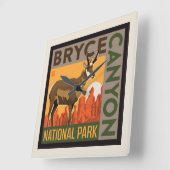 Nationalpark Bryce Canyon | Utah Quadratische Wanduhr (Winkel)