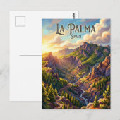 Nationalpark Caldera de Taburiente Spanien Postkarte (Vorne/Hinten)