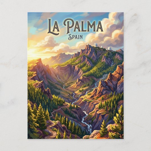 Nationalpark Caldera de Taburiente Spanien Postkarte (Vorderseite)
