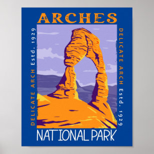 Nationalpark California Arche Vintag Poster