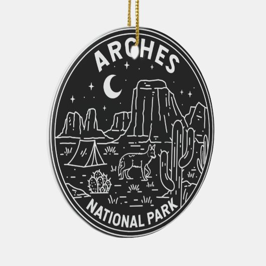 Nationalpark California Keramik Ornament (Rechts)