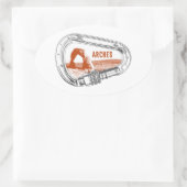 Nationalpark California Ovaler Aufkleber (Tasche)