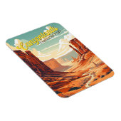 Nationalpark Canyonlands Illustration Retro Magnet (Rechte Seite)