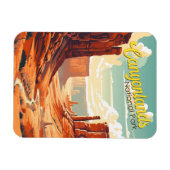 Nationalpark Canyonlands Illustration Retro Magnet (Horizontal)