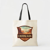 Nationalpark Canyonlands Illustration Retro Tragetasche (Vorne)