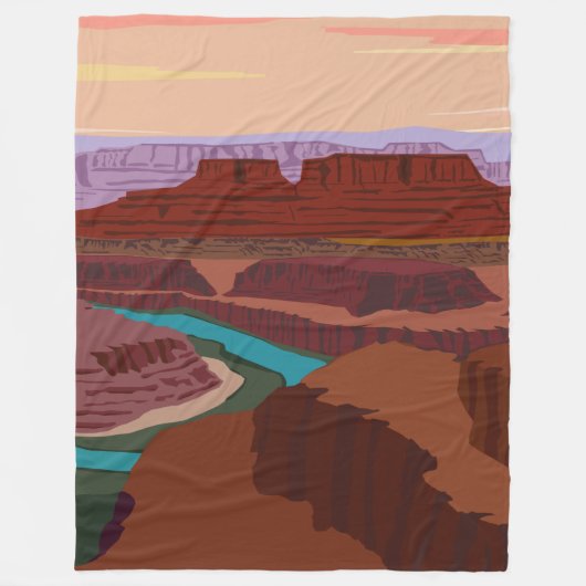 Nationalpark Canyonlands in Utah Fleecedecke (Vorderseite)
