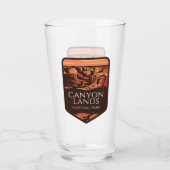Nationalpark Canyonlands Sonnenuntergang Emblem Glas (Vorderseite)