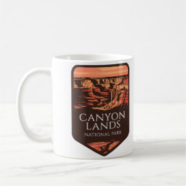 Nationalpark Canyonlands Sonnenuntergang Emblem Kaffeetasse