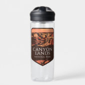 Nationalpark Canyonlands Sonnenuntergang Emblem Trinkflasche (Vorderseite)