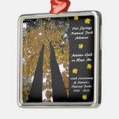 Nationalpark Centennale Hot Springs Herbst Gold Ornament Aus Metall (Links)