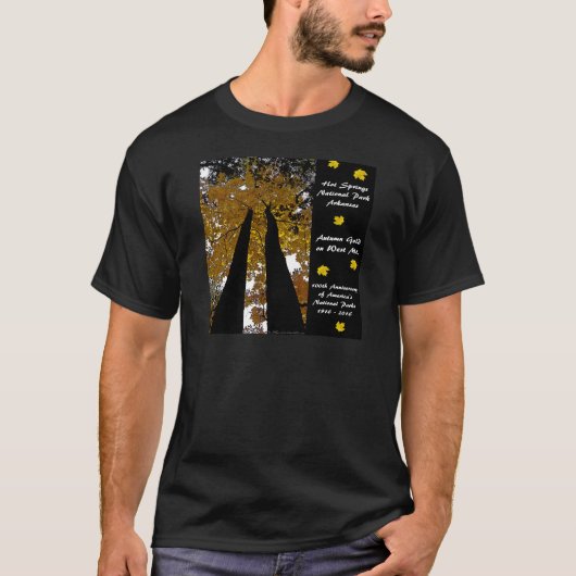 Nationalpark Centennale Hot Springs Herbst Gold T-Shirt (Vorderseite)