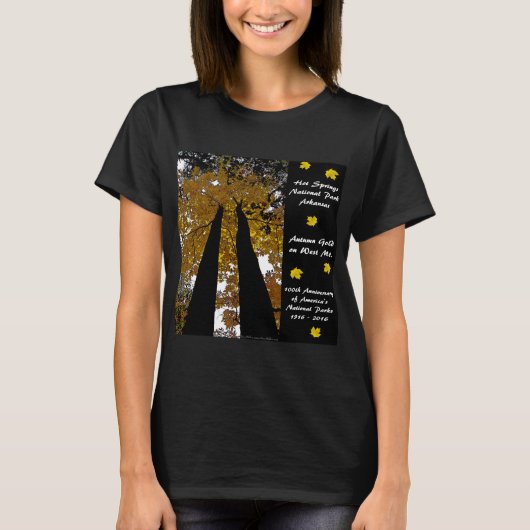 Nationalpark Centennale Hot Springs Herbst Gold T-Shirt (Vorderseite)
