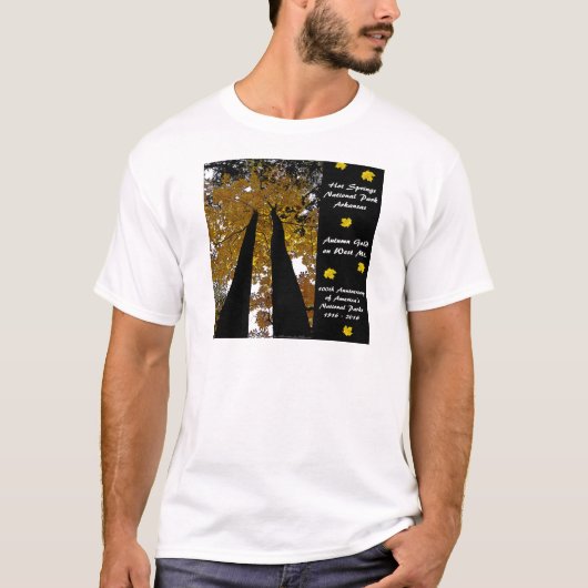 Nationalpark Centennale Hot Springs Herbst Gold T-Shirt (Vorderseite)