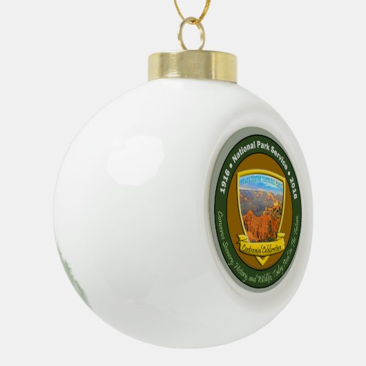 Nationalpark Centennial Christmas Grand Canyon Keramik Kugel-Ornament (Links)