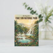 Nationalpark Chae Son Thailand Postkarte (Stehend Vorderseite)