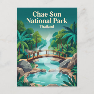 Nationalpark Chae Son Thailand Postkarte