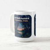 Nationalpark Congaree Süd Carolina Retro Kaffeetasse (Vorderseite Links)