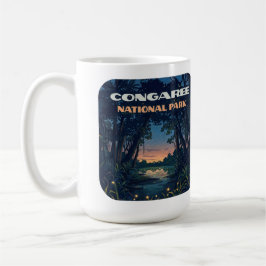 Nationalpark Congaree Süd Carolina Retro Kaffeetasse